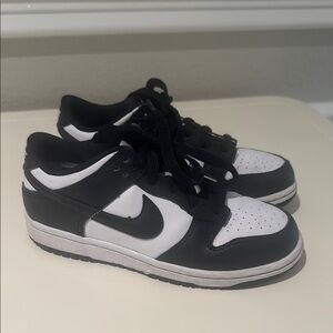 Nike Black and White Dunk Low Sneakers